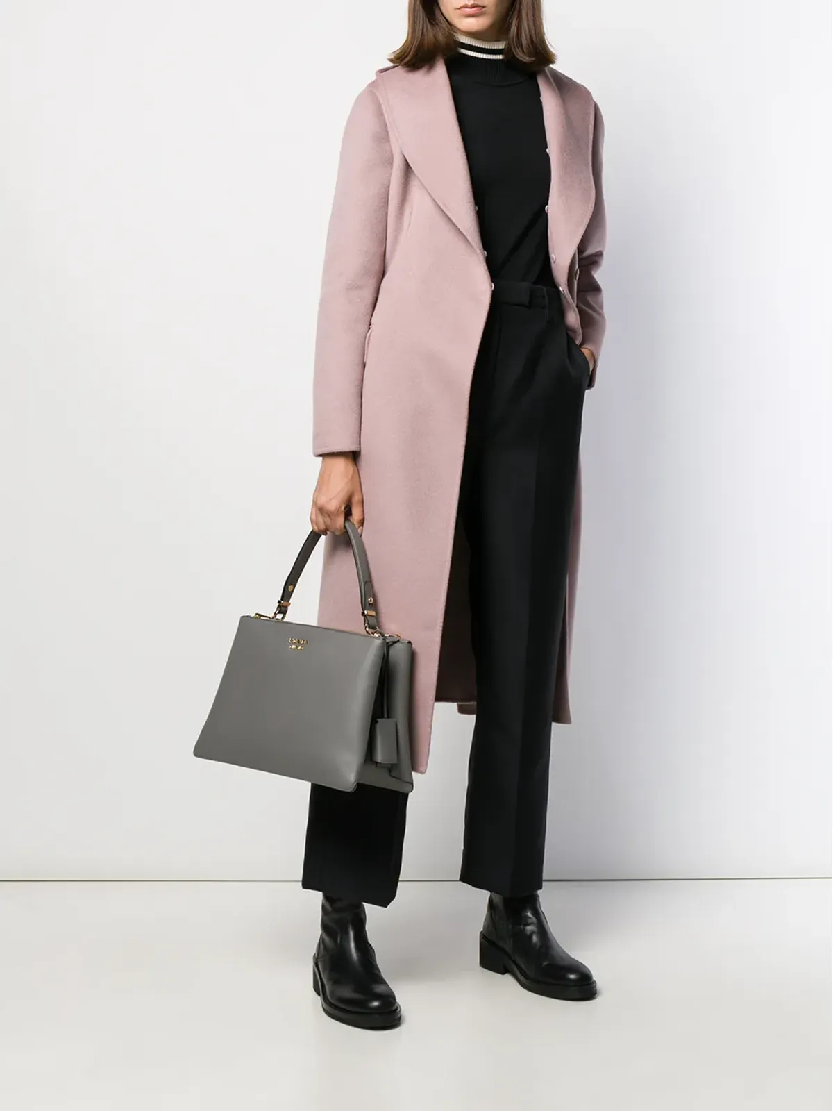 Prada ハイウエスト テーラードパンツ - ブラック - 画像2