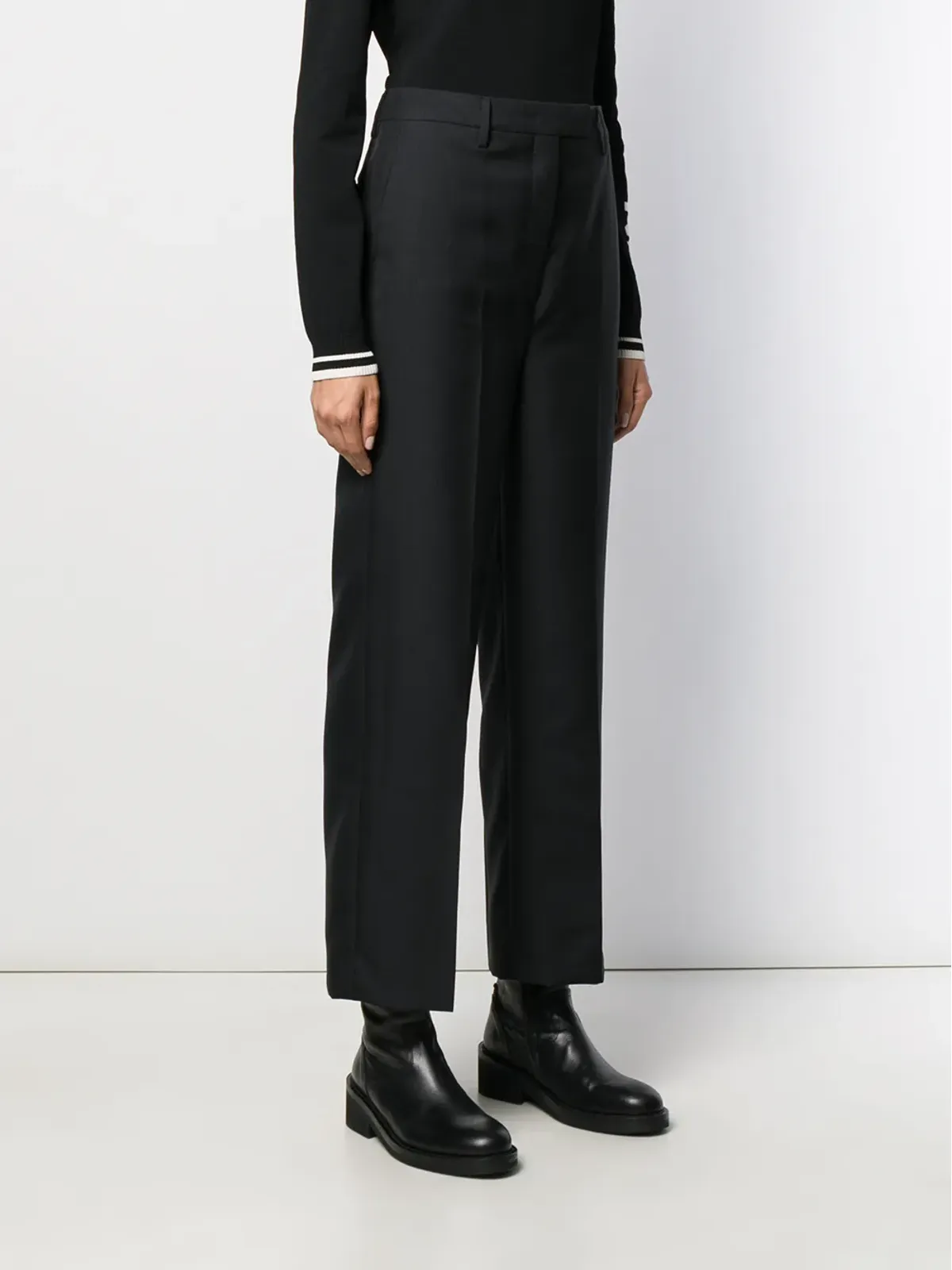 Prada ハイウエスト テーラードパンツ - ブラック - 画像3