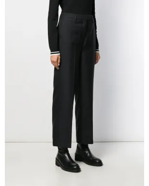 Prada ハイウエスト テーラードパンツ - ブラック - サムネイル3