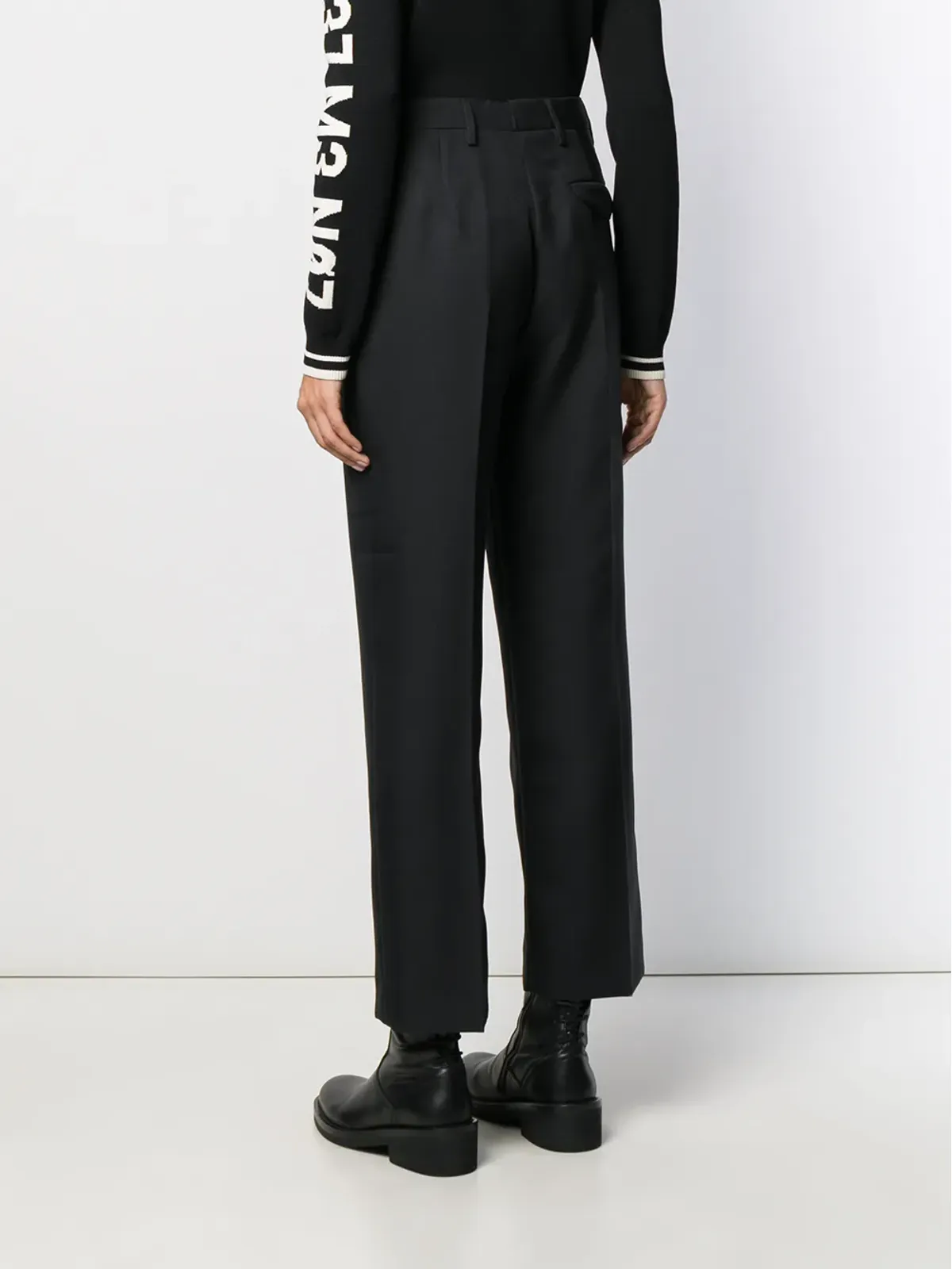 Prada ハイウエスト テーラードパンツ - ブラック - 画像4