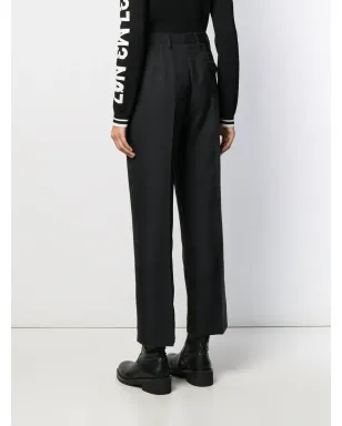 Prada ハイウエスト テーラードパンツ - ブラック - サムネイル4