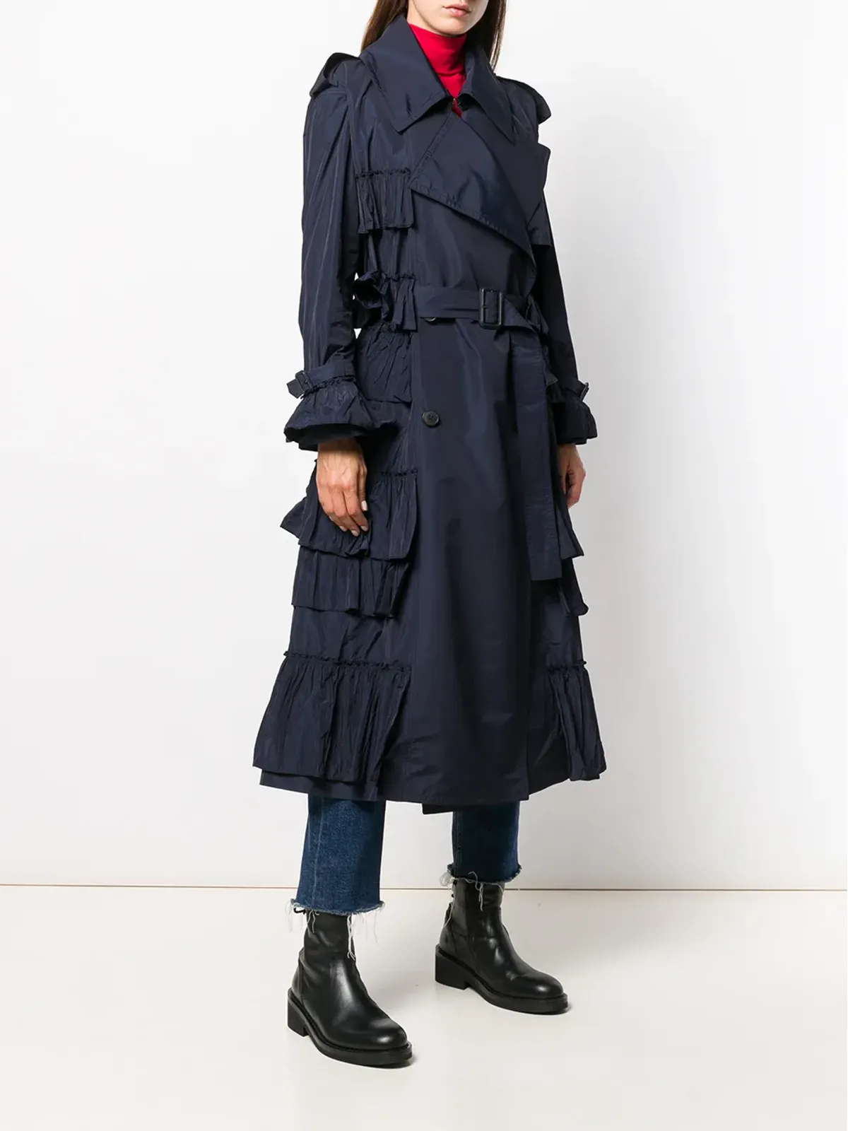 Valentino Garavani ダブルブレスト ティアード トレンチコート - 画像3
