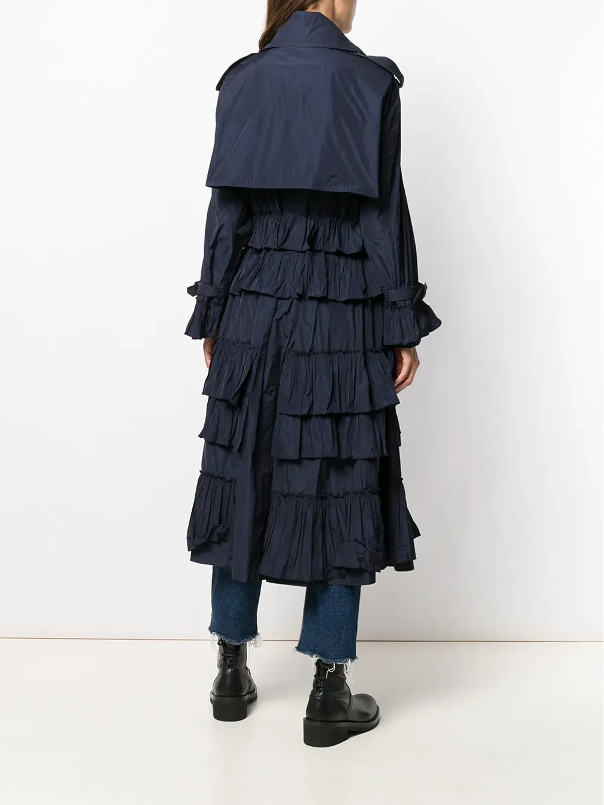 Valentino Garavani ダブルブレスト ティアード トレンチコート - 画像4