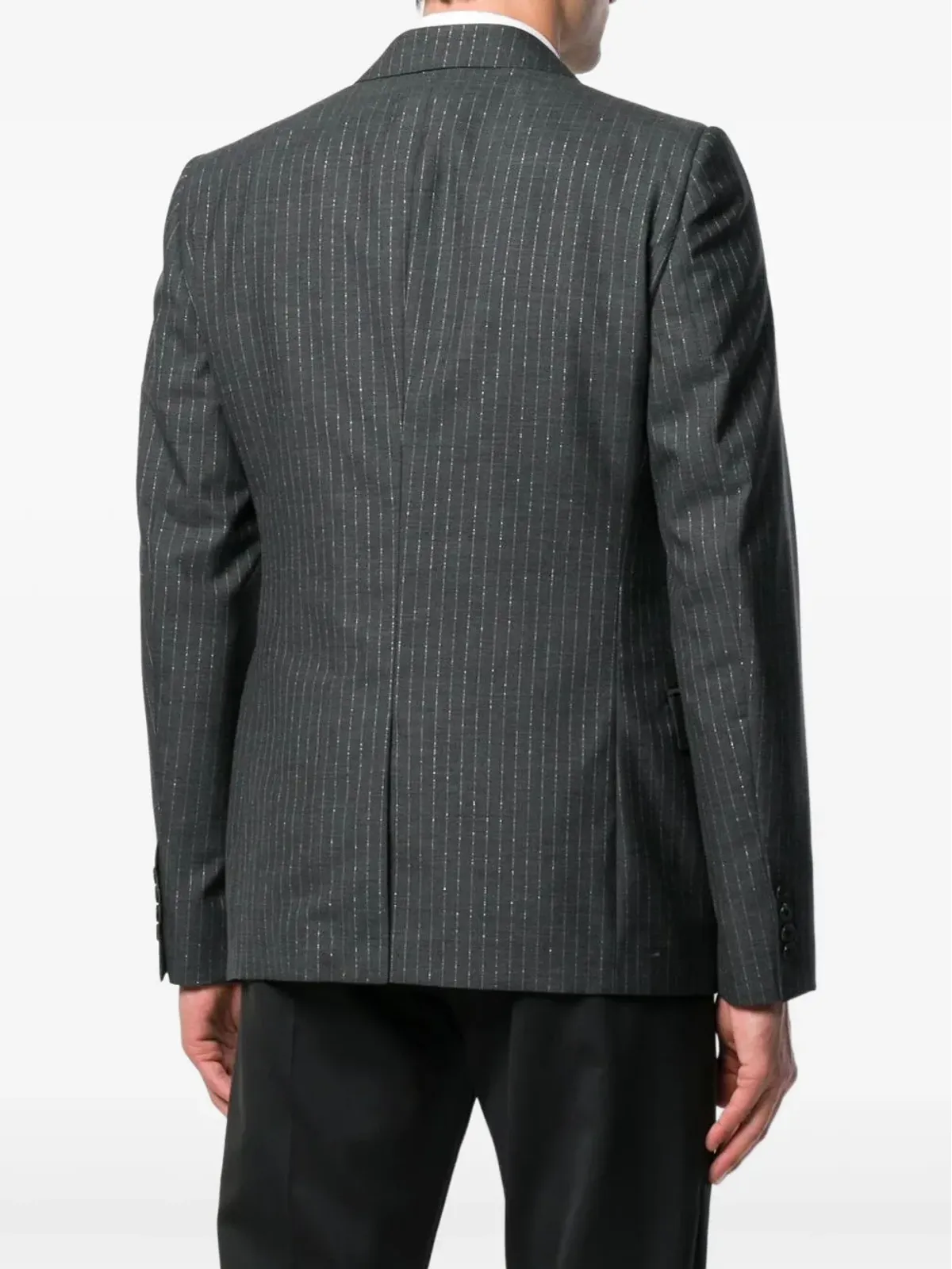 Alexander McQueen 昆虫モチーフ付きピンストライプブレザー - 画像4