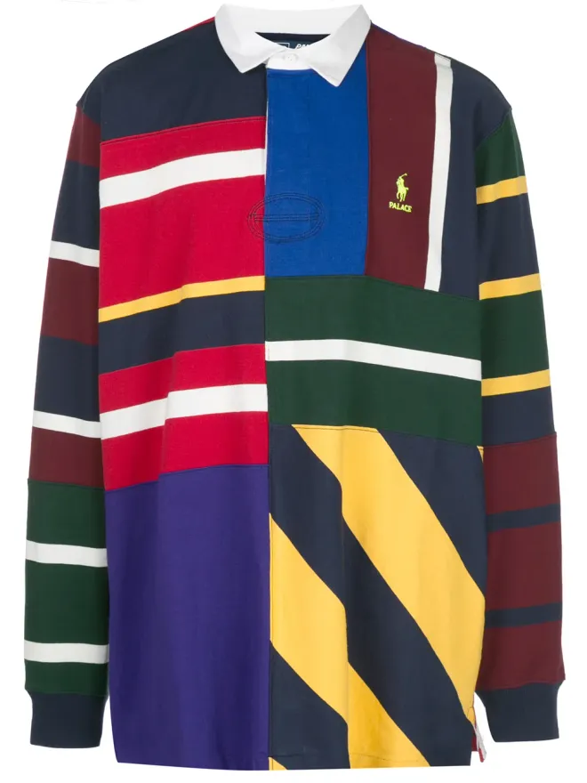 Palace Palace x Polo Ralph Lauren パッチワーク風ラグビーシャツの商品画像
