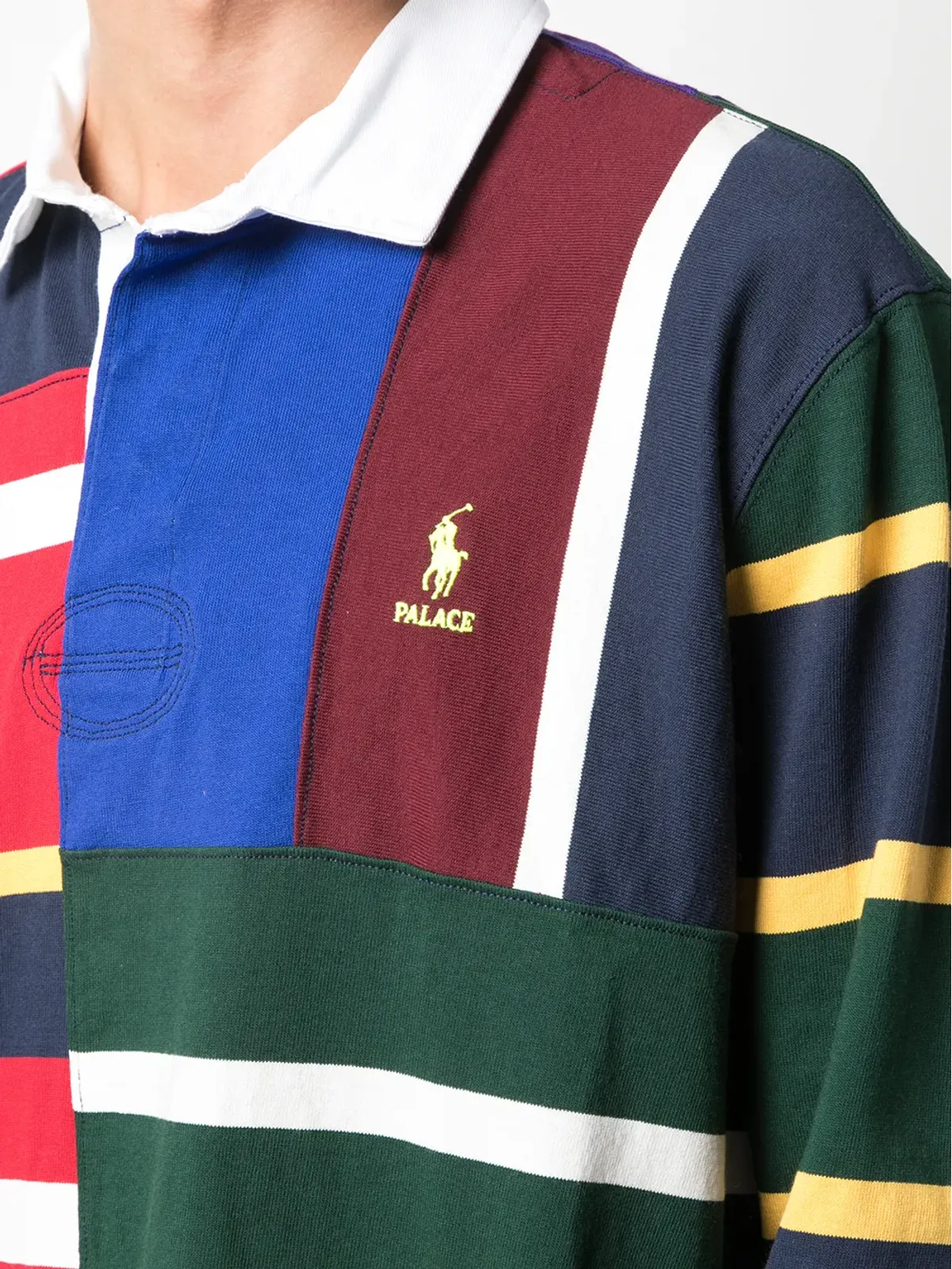Palace x Polo Ralph Lauren パッチワーク風ラグビーシャツ - 画像5