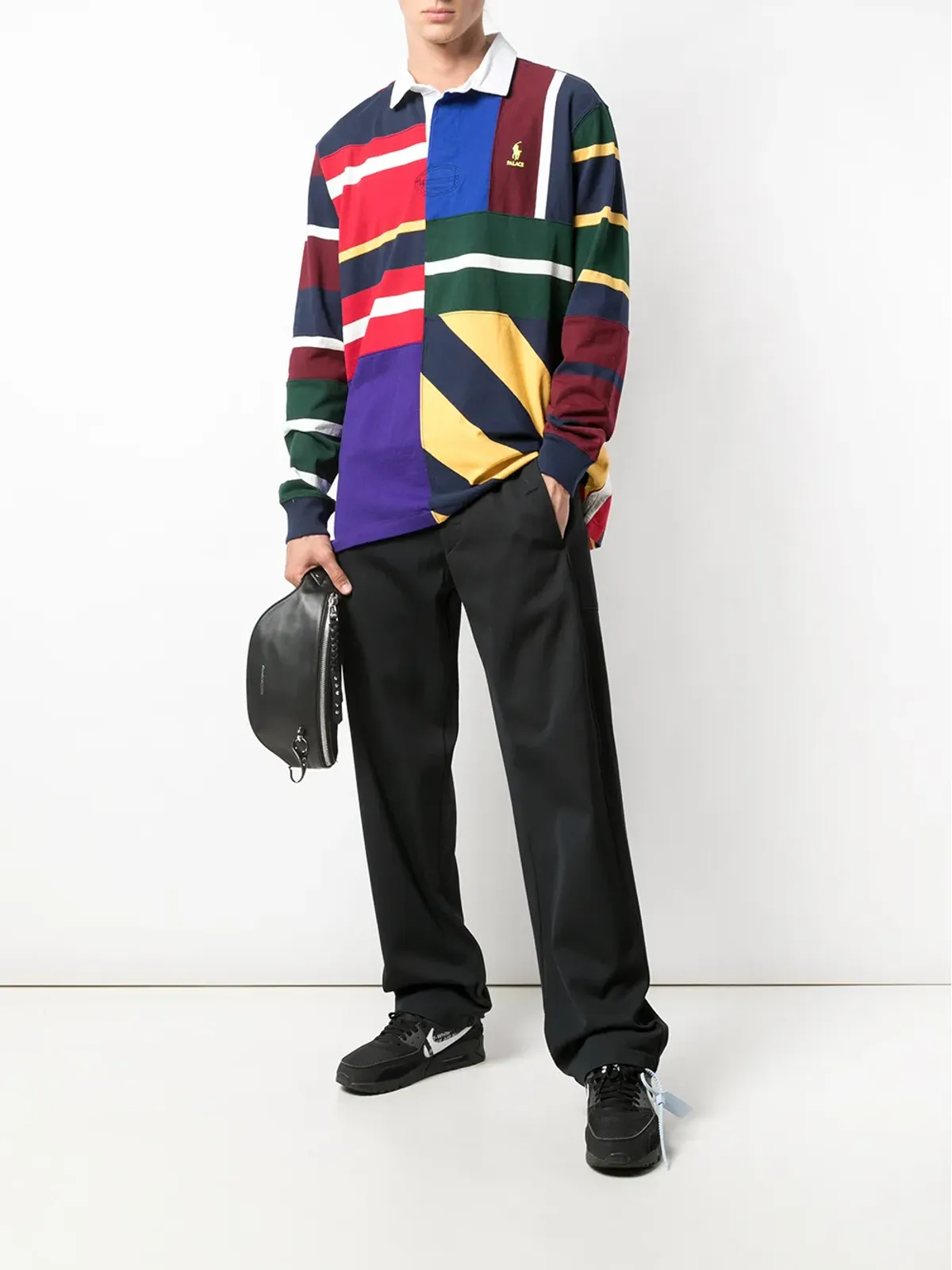 Palace x Polo Ralph Lauren パッチワーク風ラグビーシャツ - 画像2