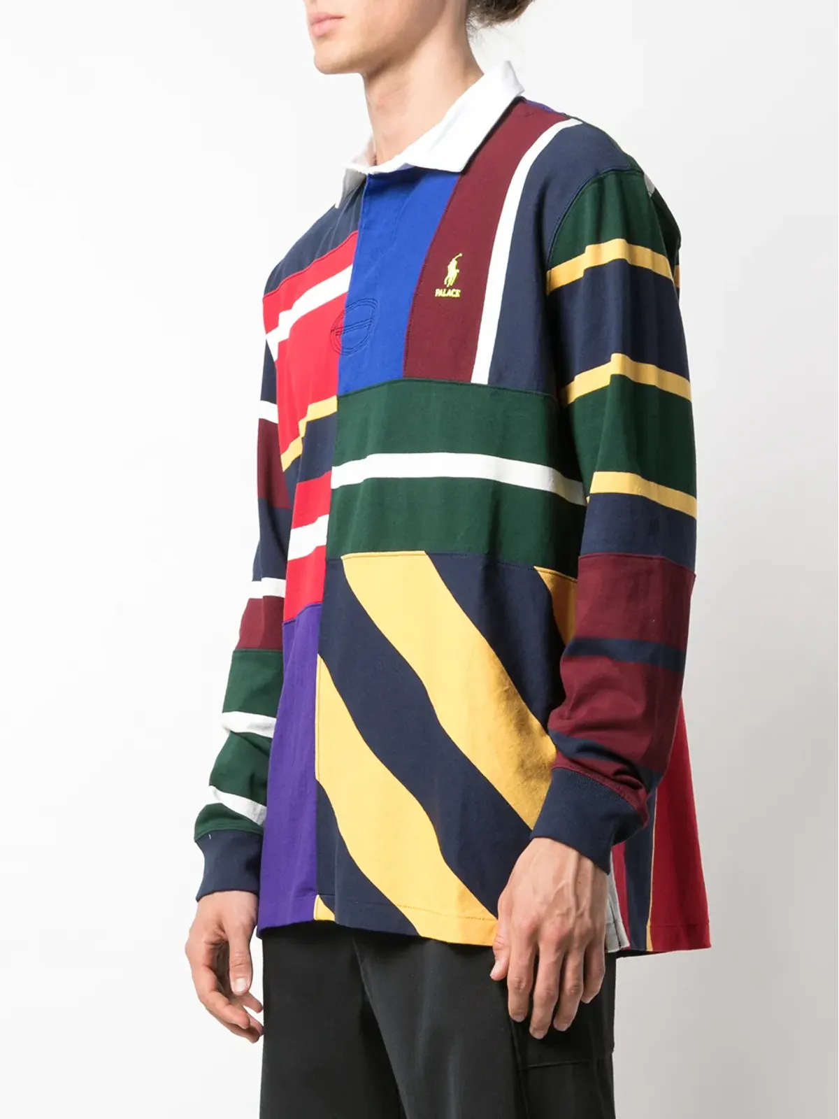 Palace x Polo Ralph Lauren パッチワーク風ラグビーシャツ - 画像3