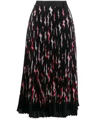 Prada 稲妻プリント付きプリーツスカート - サムネイル1