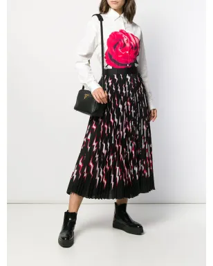 Prada 稲妻プリント付きプリーツスカート - サムネイル2
