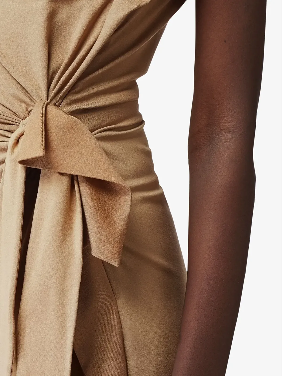 Burberry タイディテール トライカラー シルクジャージードレス - 画像5
