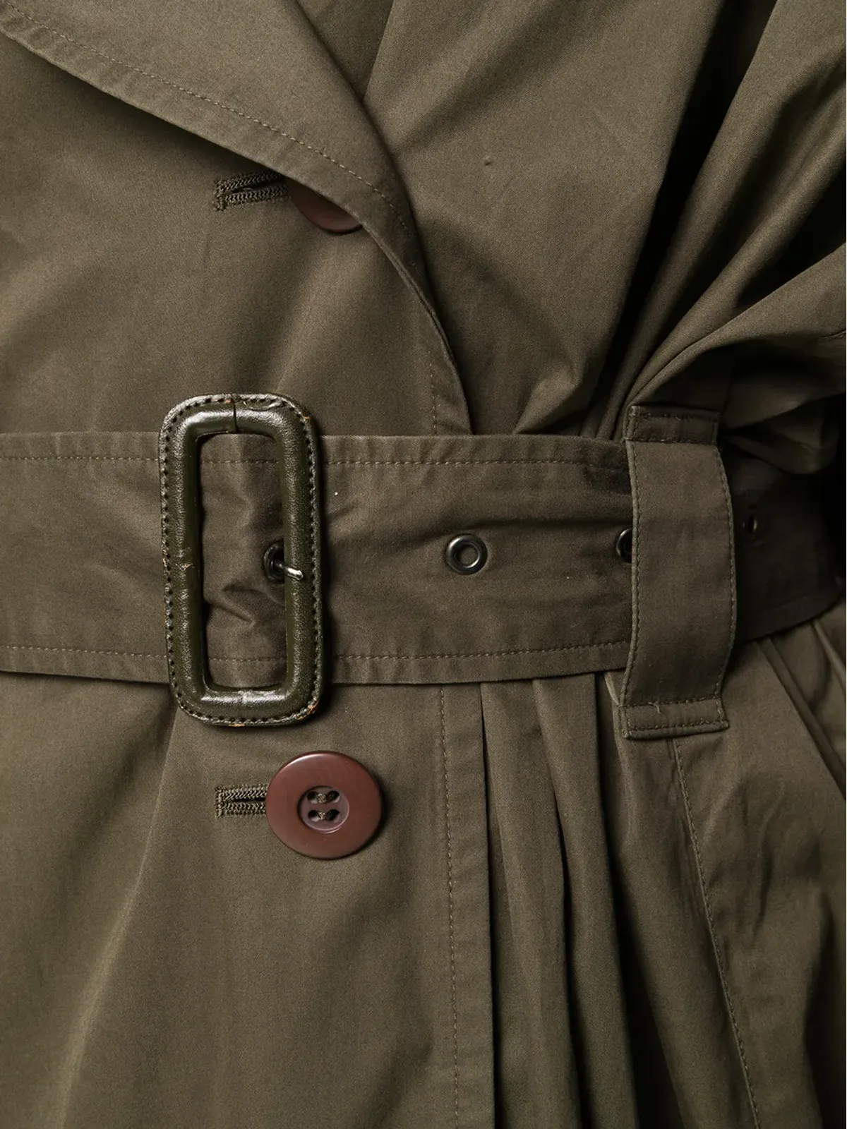Issey Miyake Pre-Owned 1980s oversized trench coat - Green - 画像5