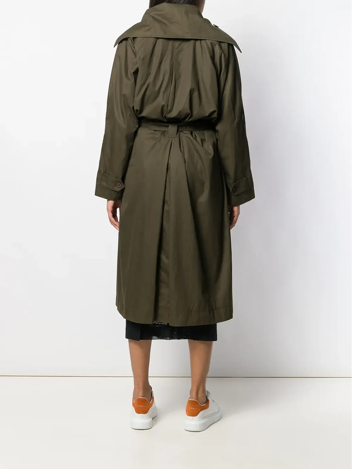 Issey Miyake Pre-Owned 1980s oversized trench coat - Green - 画像4