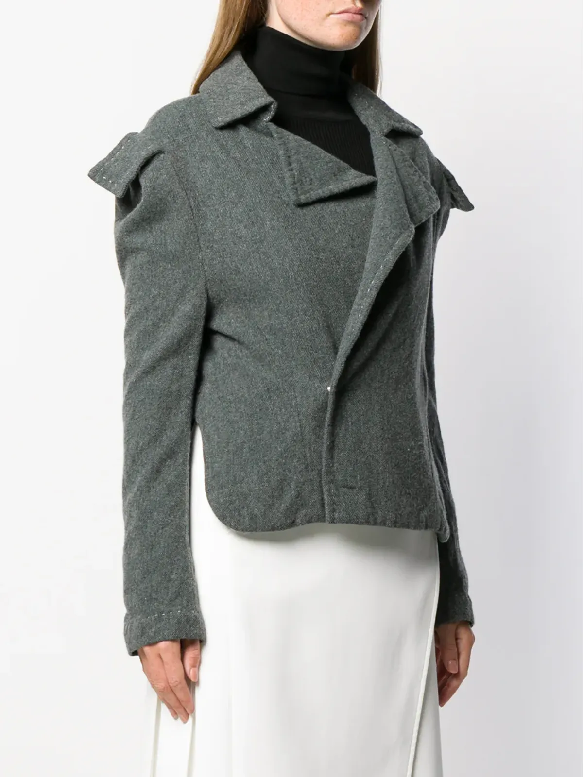 Yohji Yamamoto Pre-Owned 長めのバックラップジャケット - 画像3