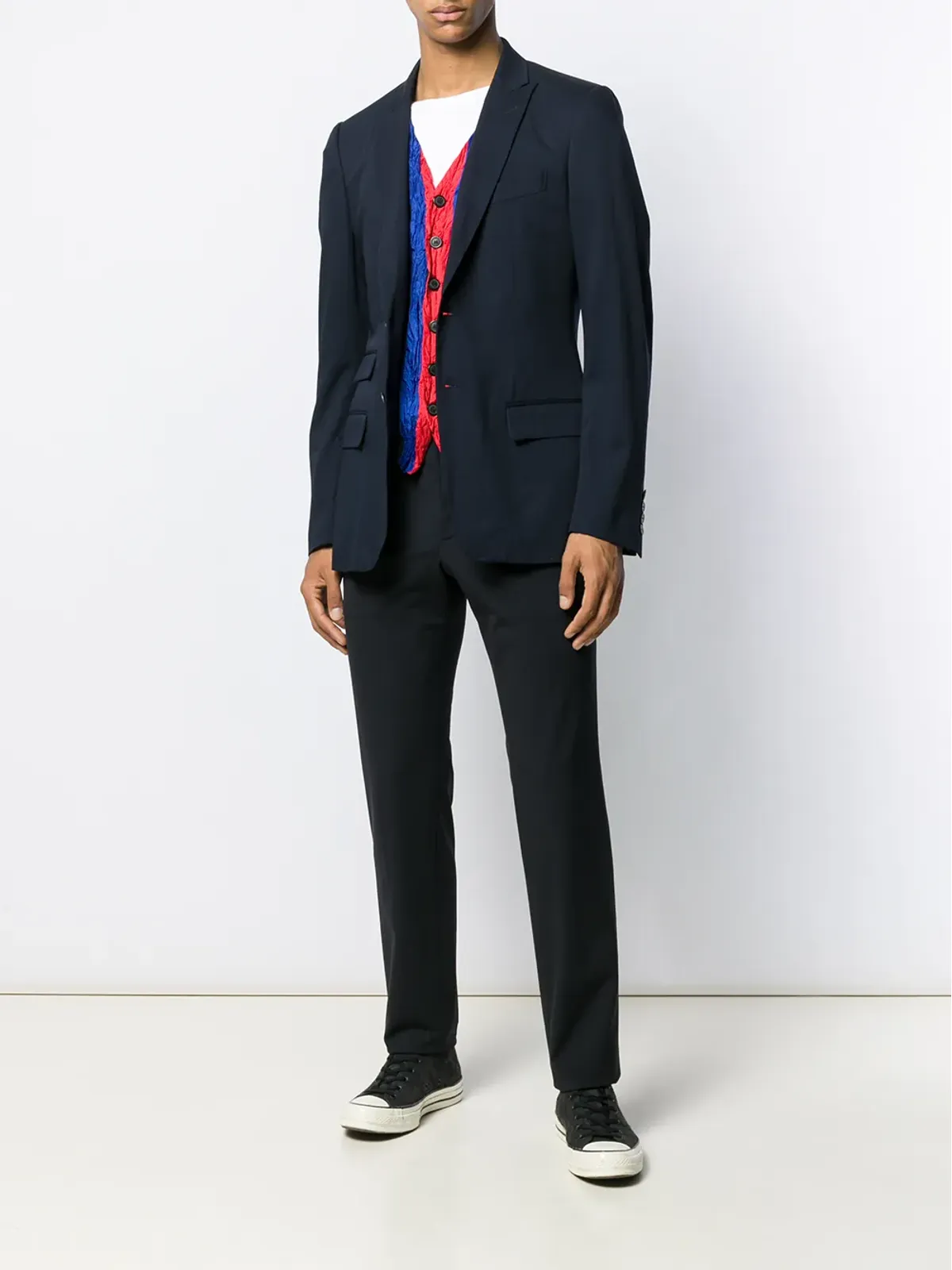 Jean Paul Gaultier ビンテージ ピークドノッチドラペル ブレザー - ブルー - 画像2