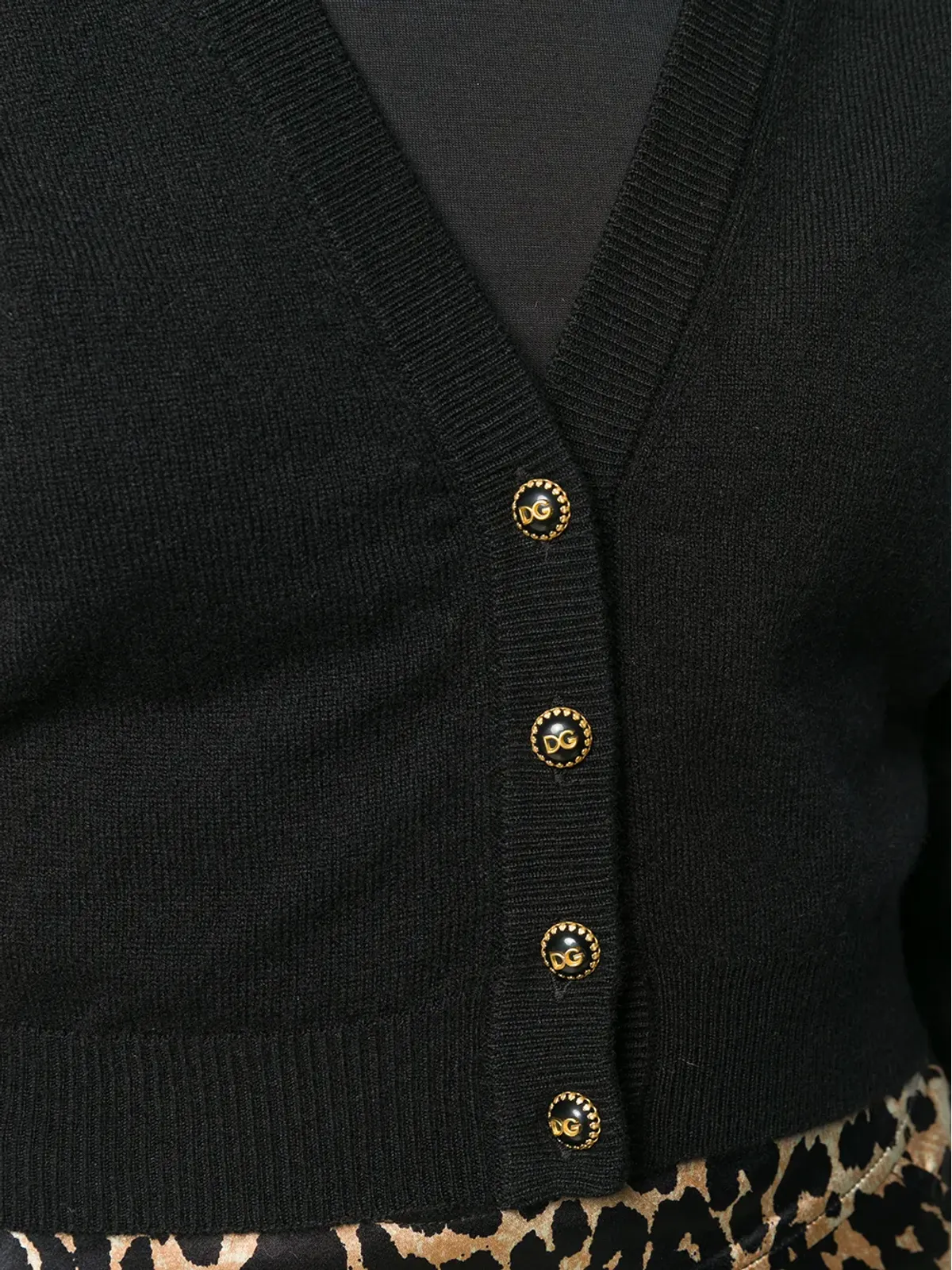 Dolce & Gabbana クロップドカシミヤカーディガン - ブラック - 画像5