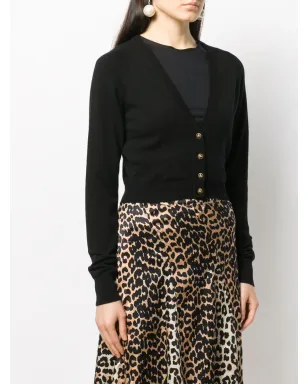 Dolce & Gabbana クロップドカシミヤカーディガン - ブラック - サムネイル3