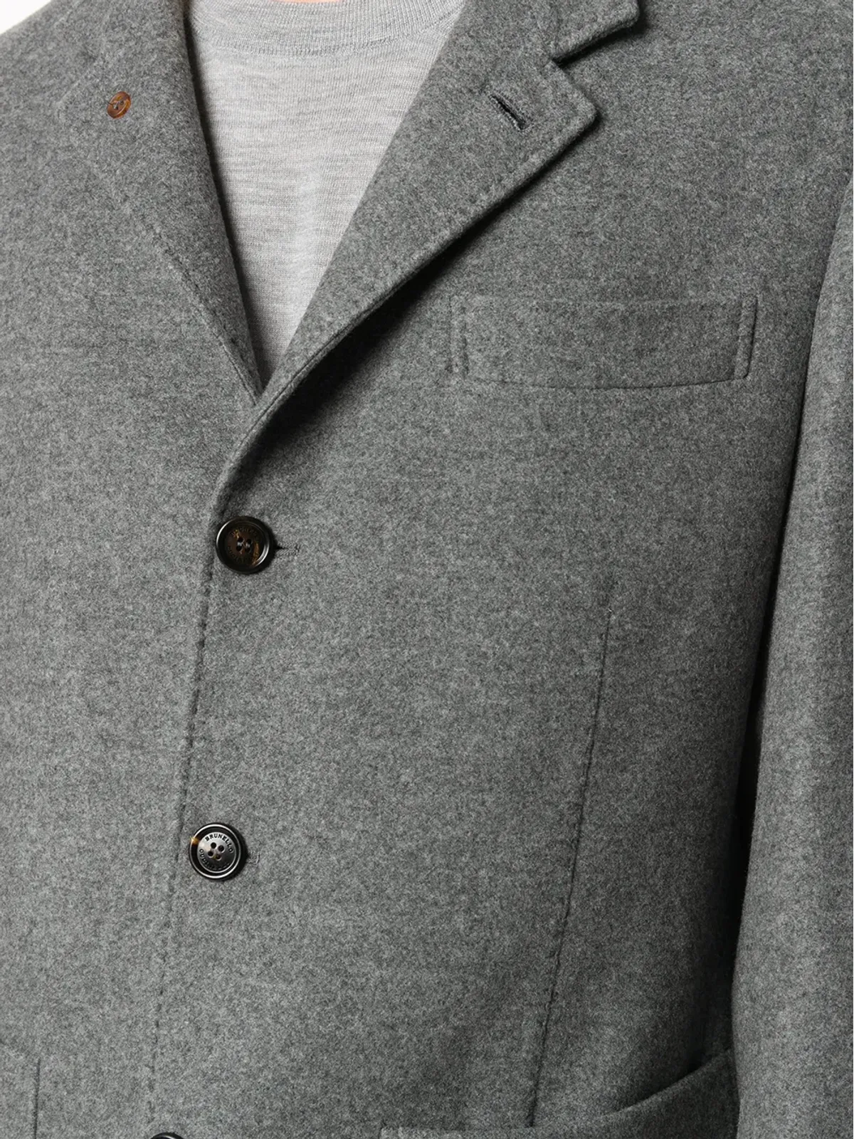 Brunello Cucinelli ボックスフィット ボタンダウンジャケット - グレー - 画像5