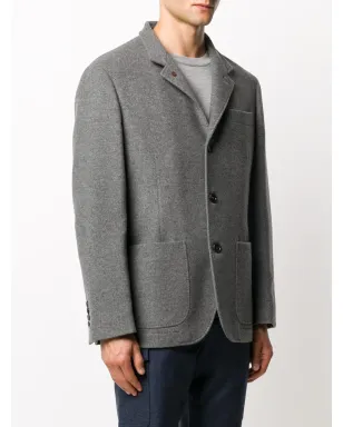 Brunello Cucinelli ボックスフィット ボタンダウンジャケット - グレー - サムネイル3