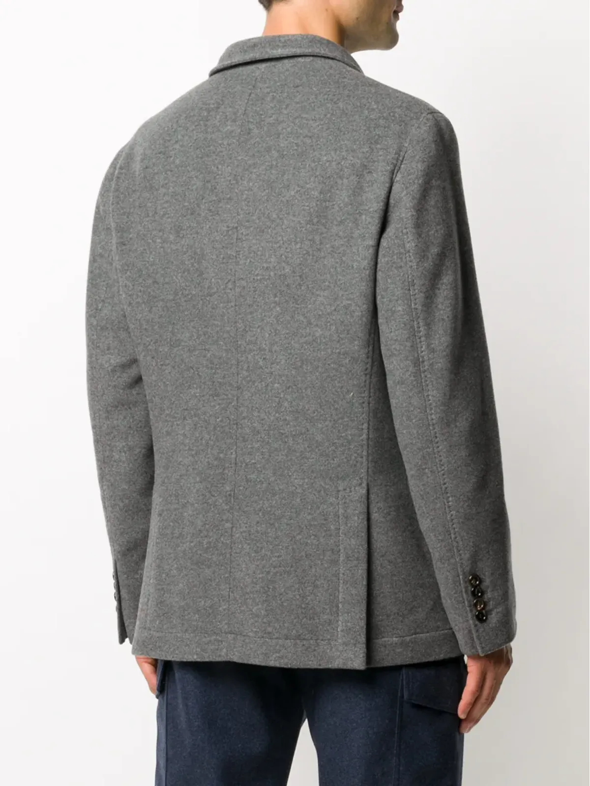 Brunello Cucinelli ボックスフィット ボタンダウンジャケット - グレー - 画像4