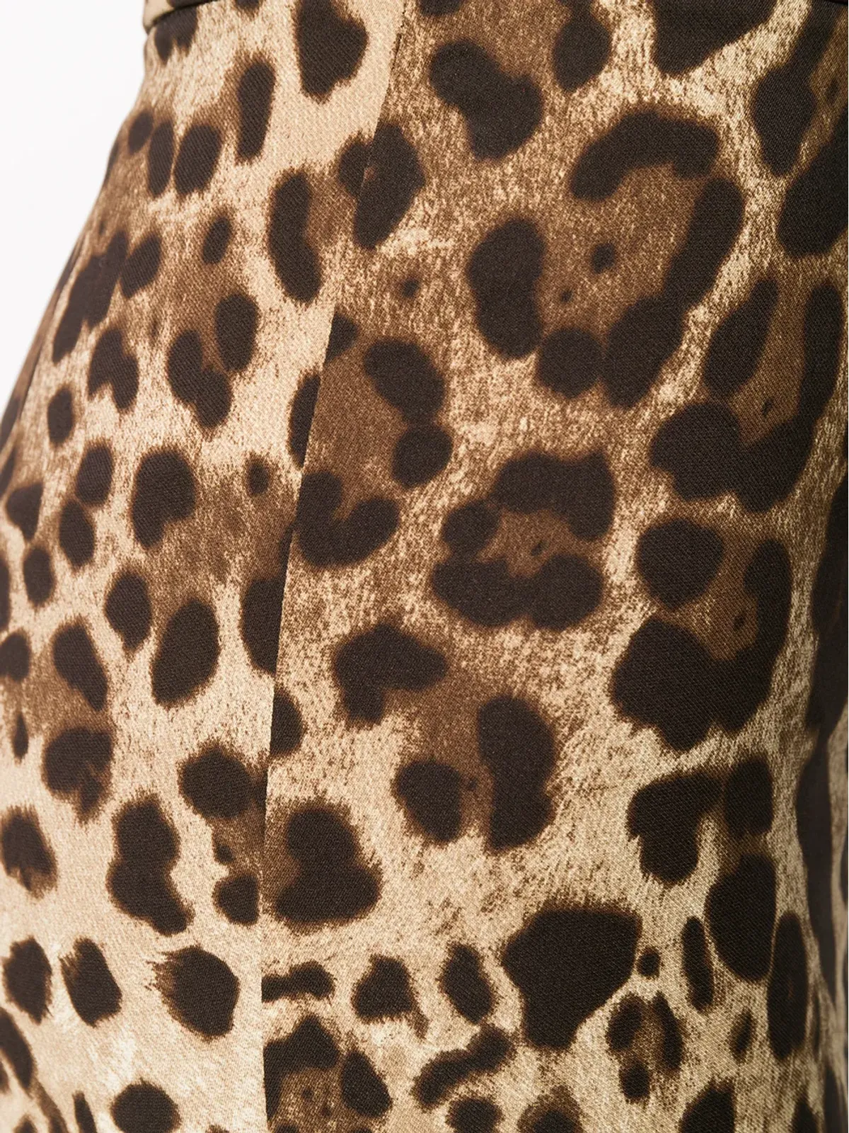 Dolce & Gabbana レオパードプリント クロップドレギンス - 画像5