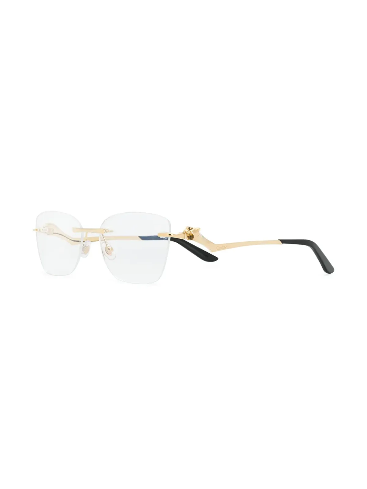 Cartier Eyewear キャットアイフレーム眼鏡 - ゴールド - 画像2