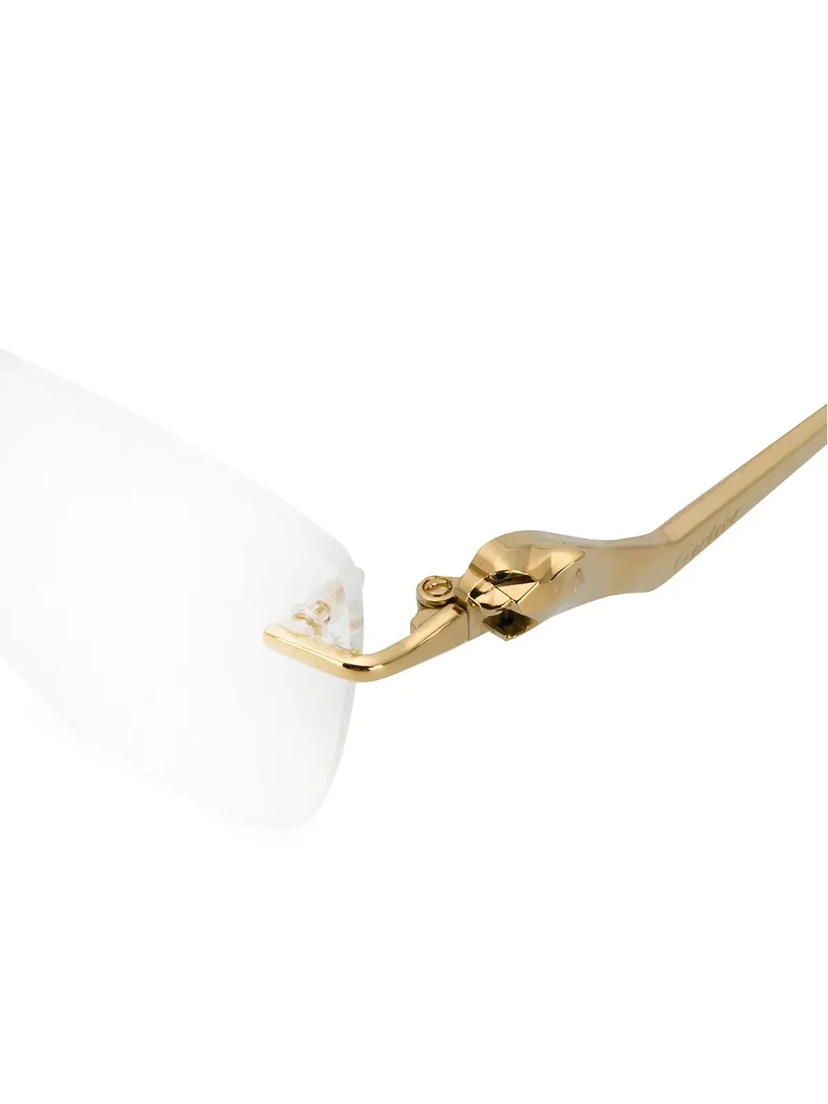 Cartier Eyewear キャットアイフレーム眼鏡 - ゴールド - 画像3