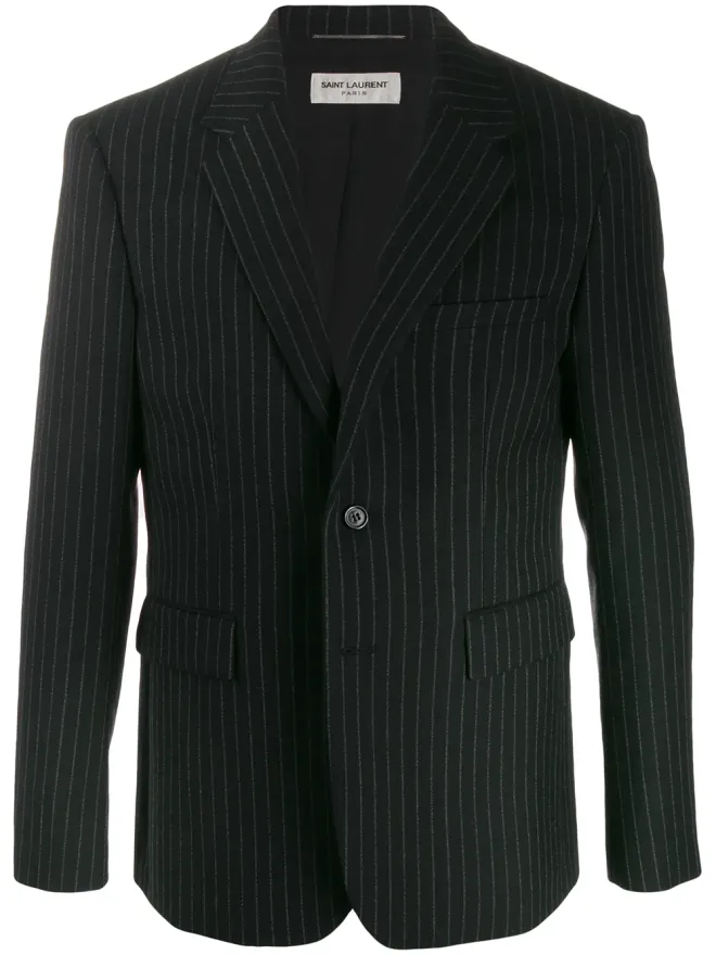 Saint Laurent Saint Laurent ピンストライプ柄 ボタン留め ブレザーの商品画像