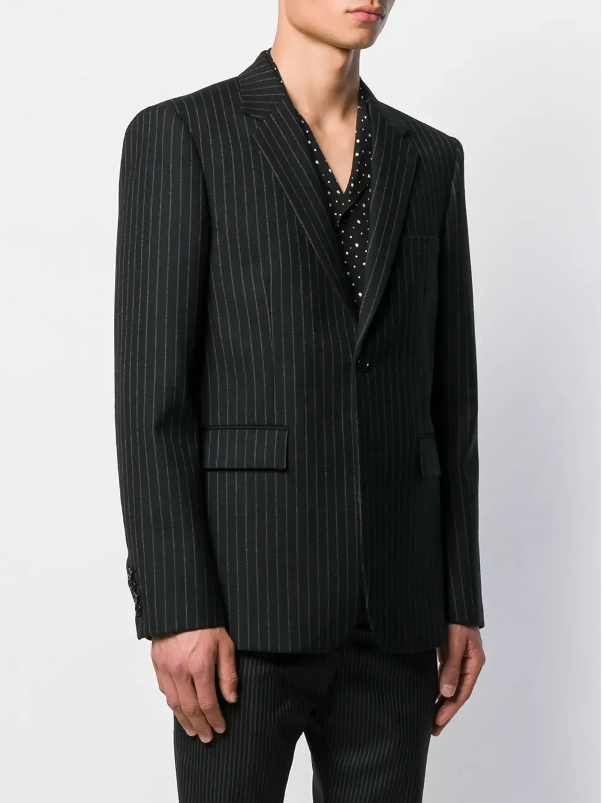 Saint Laurent ピンストライプ柄 ボタン留め ブレザー - 画像3