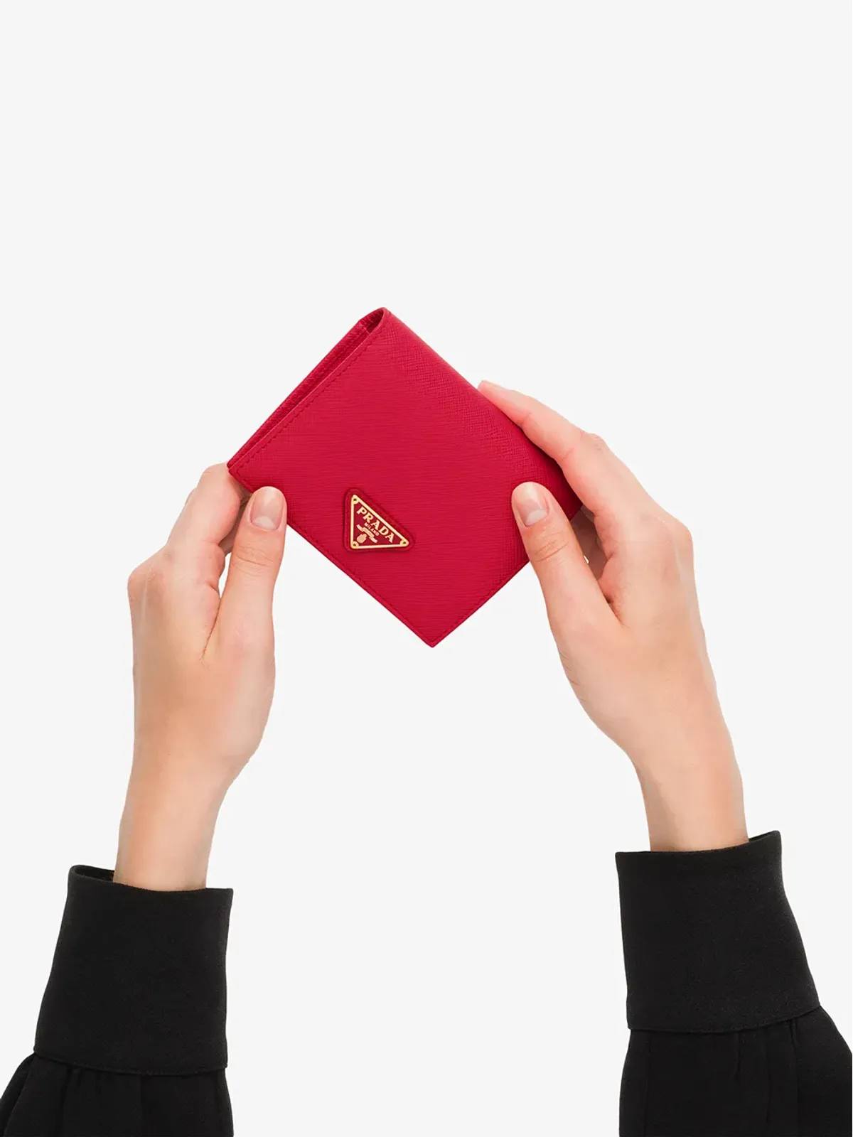 Prada 小型の二つ折り財布 - レッド - 画像4