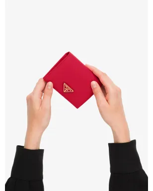 Prada 小型の二つ折り財布 - レッド - サムネイル4
