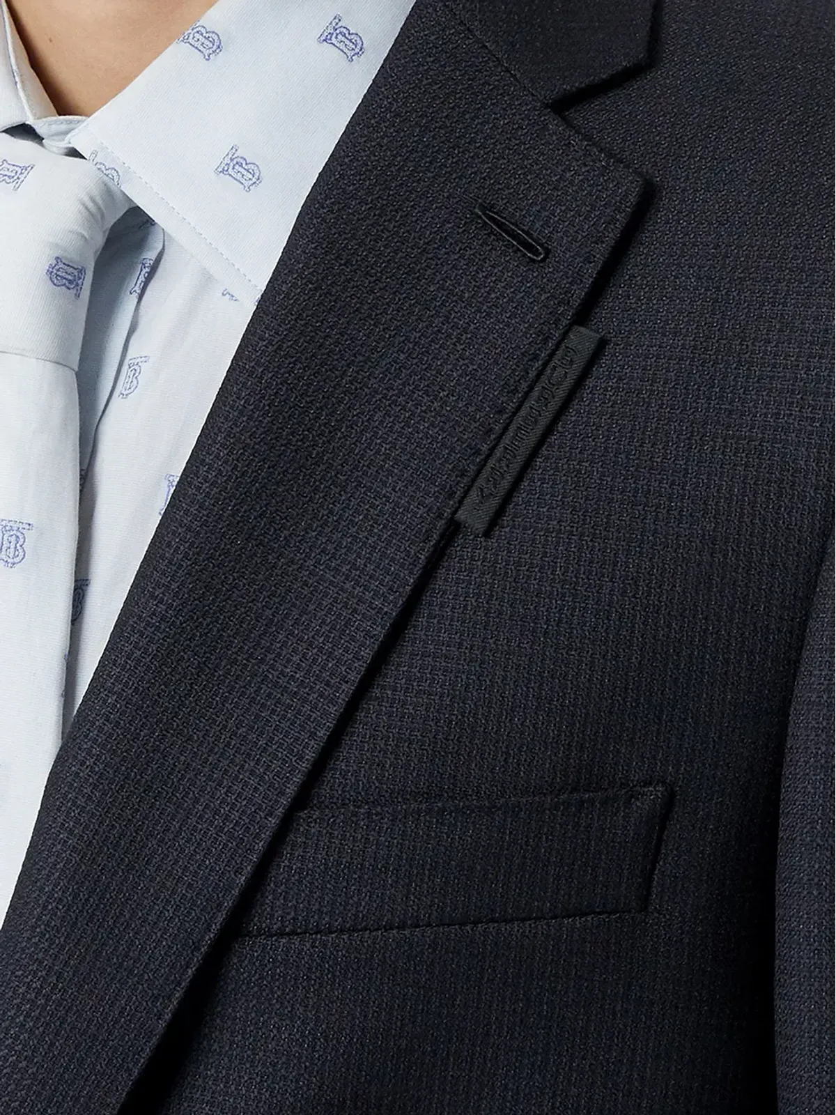 Burberry イングリッシュフィット トリプルスタッド ウール・モヘア テーラードジャケット - ブルー - 画像5