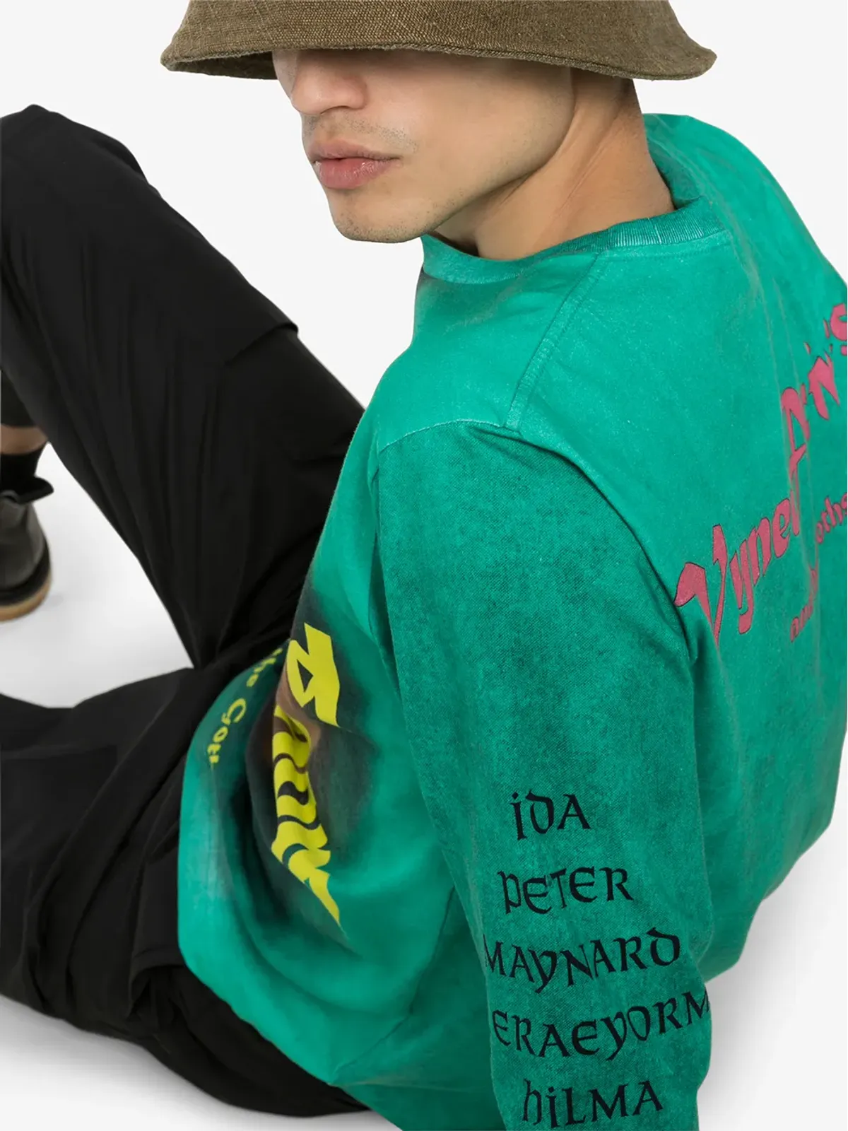 Vyner Articles Trapped printed T-shirt - Green - 画像5