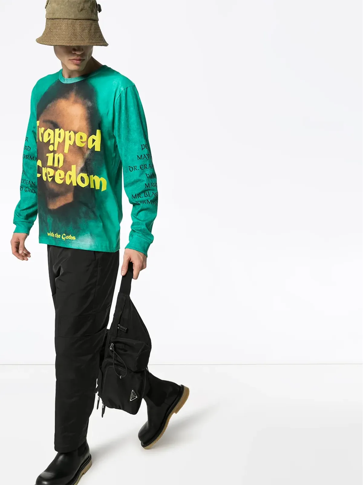 Vyner Articles Trapped printed T-shirt - Green - 画像2