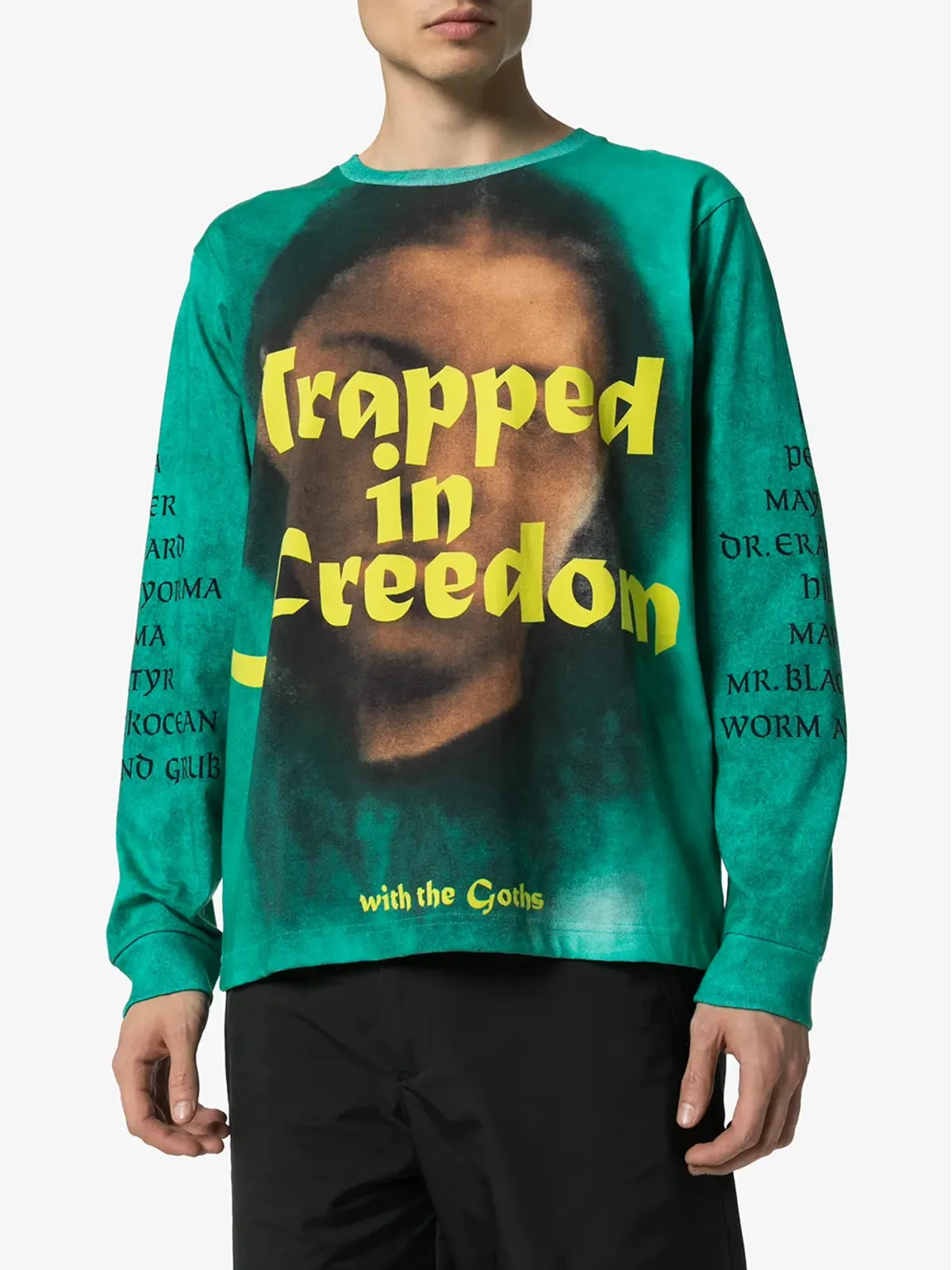 Vyner Articles Trapped printed T-shirt - Green - 画像3