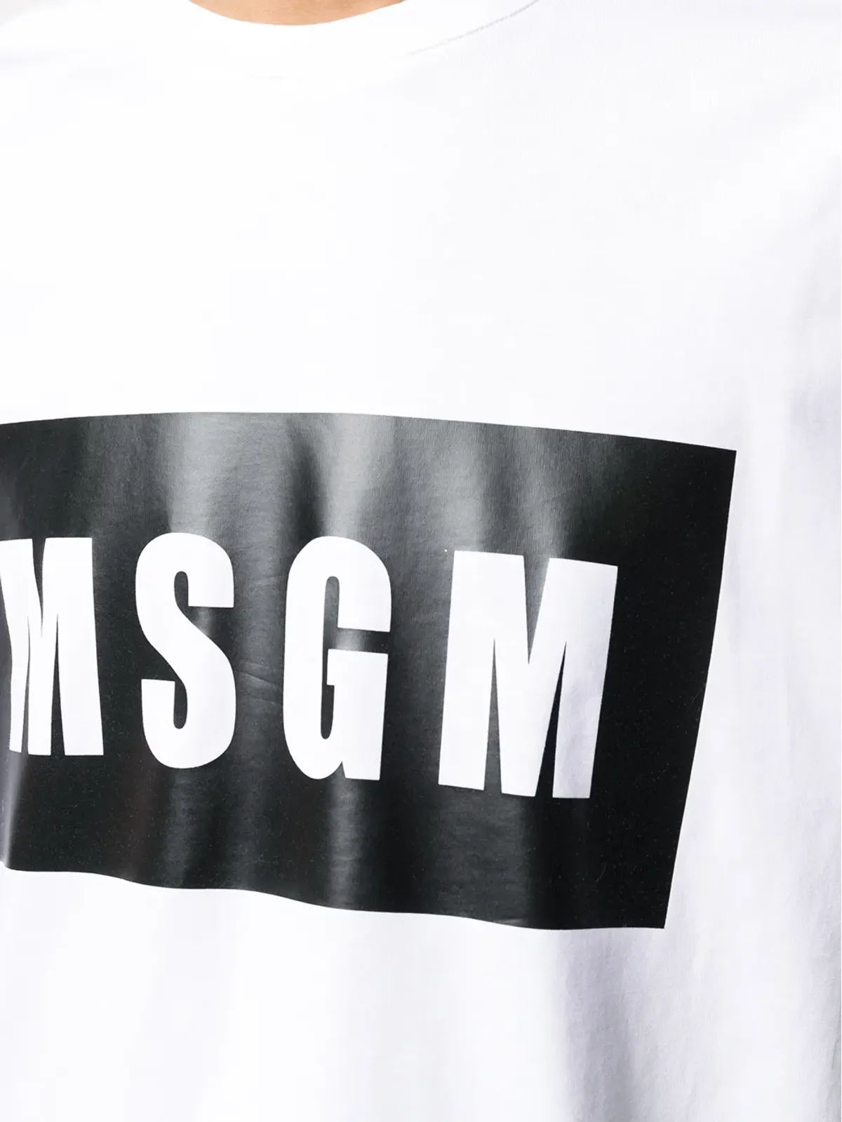 MSGM ロゴプリント ボックスTシャツ - 画像5