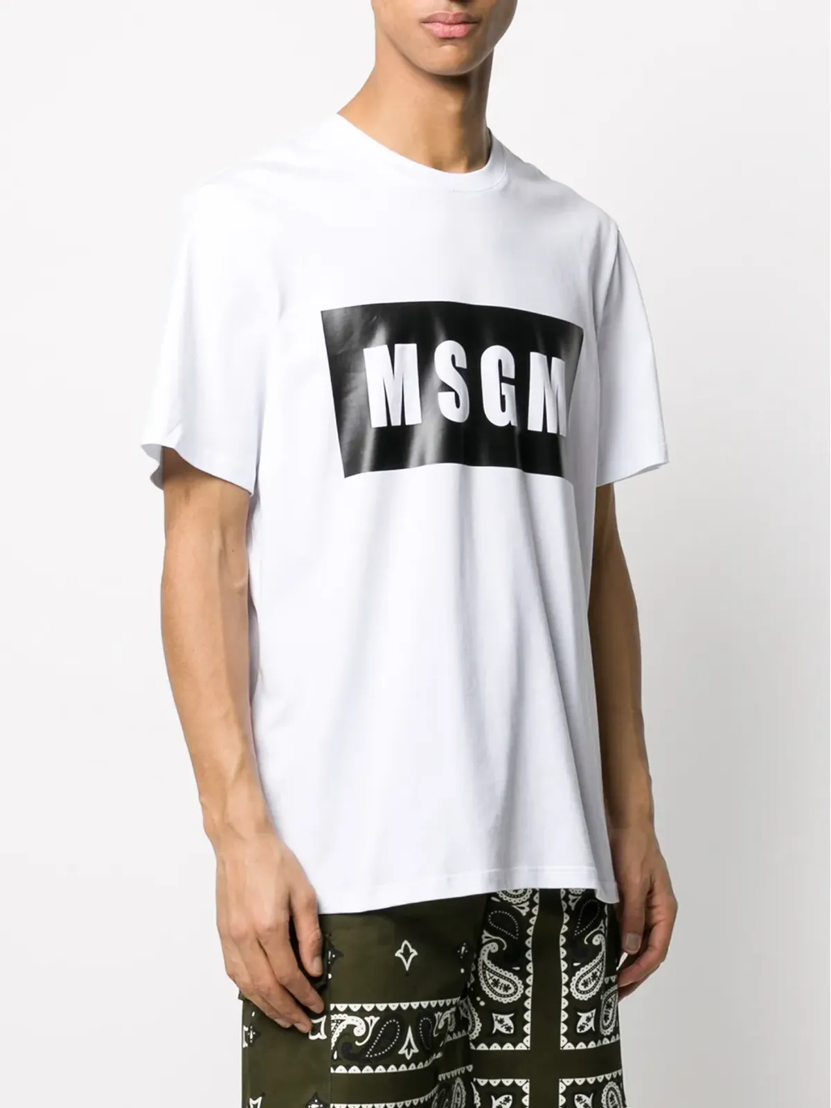 MSGM ロゴプリント ボックスTシャツ - 画像3