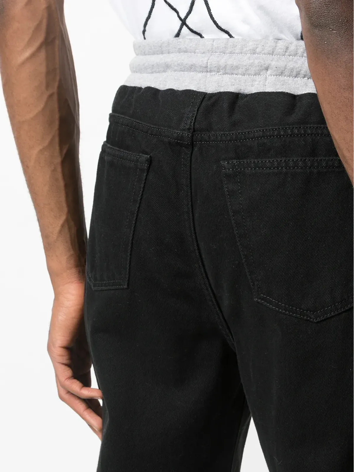 Off-White パッチワークスウェットパンツ ブラック - 画像5