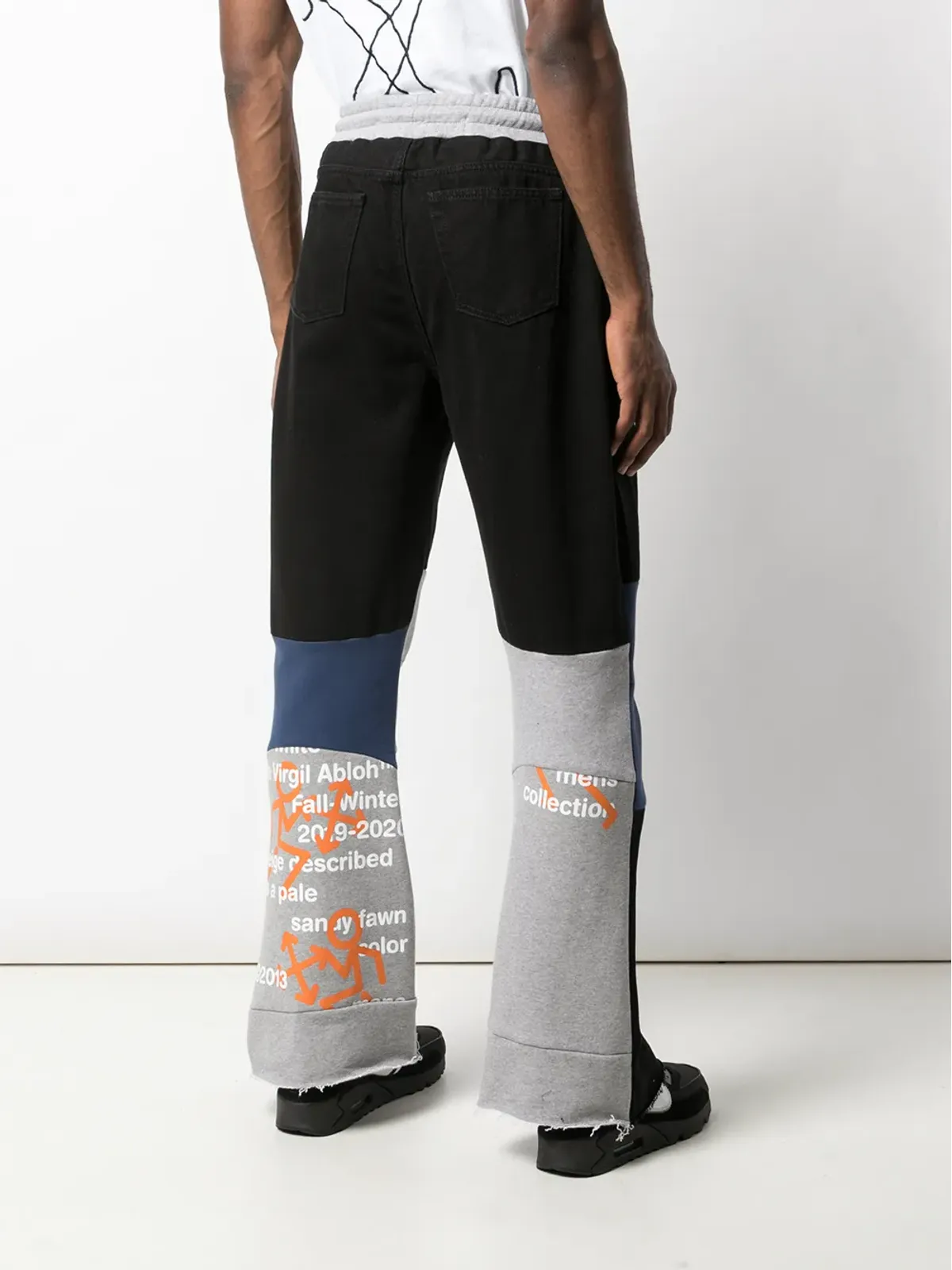 Off-White パッチワークスウェットパンツ ブラック - 画像4