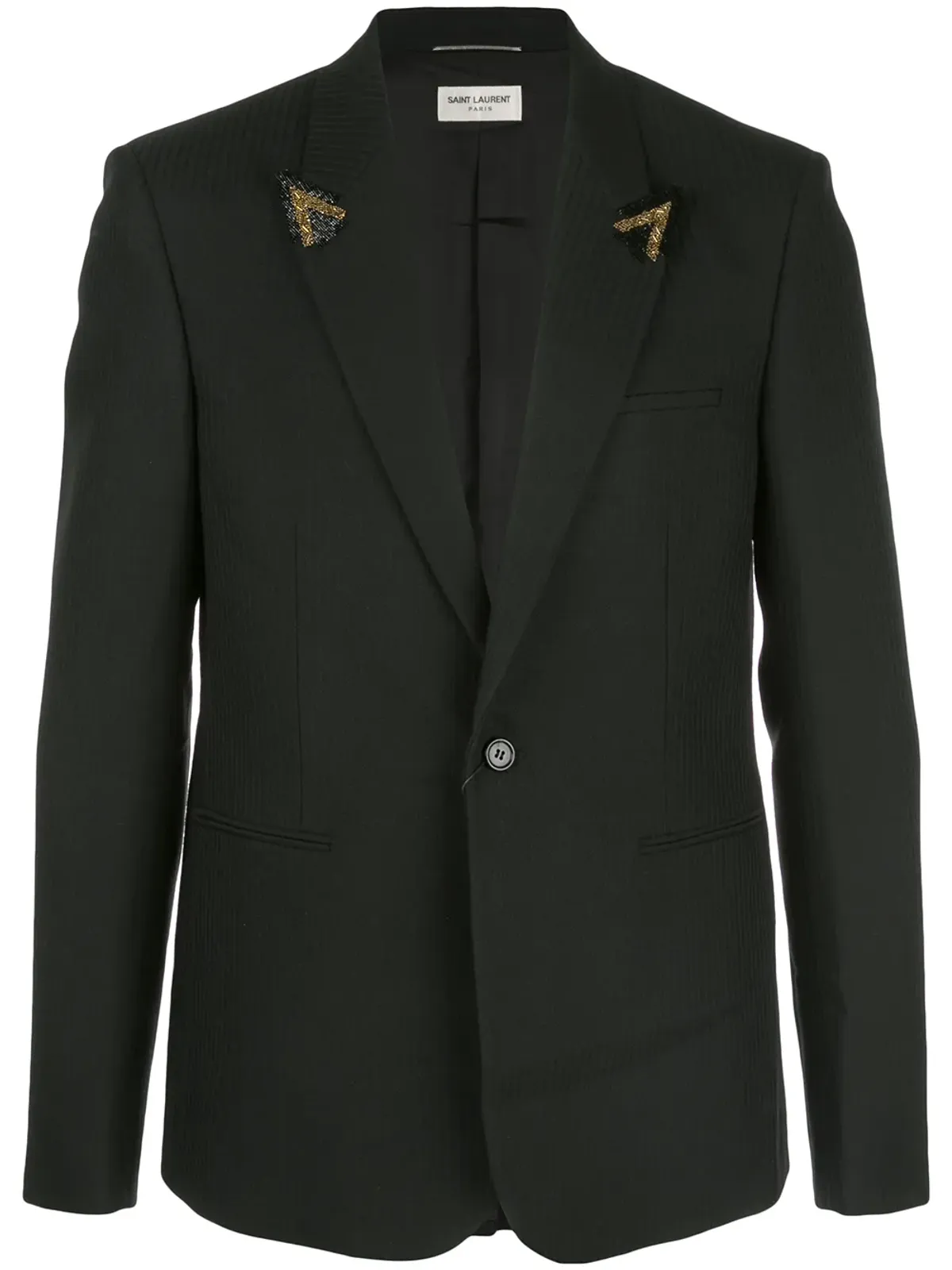Saint Laurent ビーズ装飾フィットブレザー - 画像1