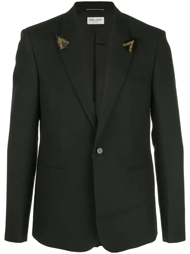 Saint Laurent Saint Laurent ビーズ装飾フィットブレザーの商品画像