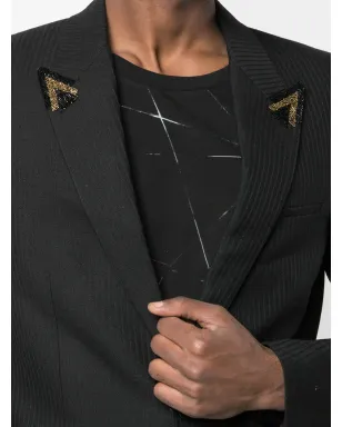 Saint Laurent ビーズ装飾フィットブレザー - サムネイル5