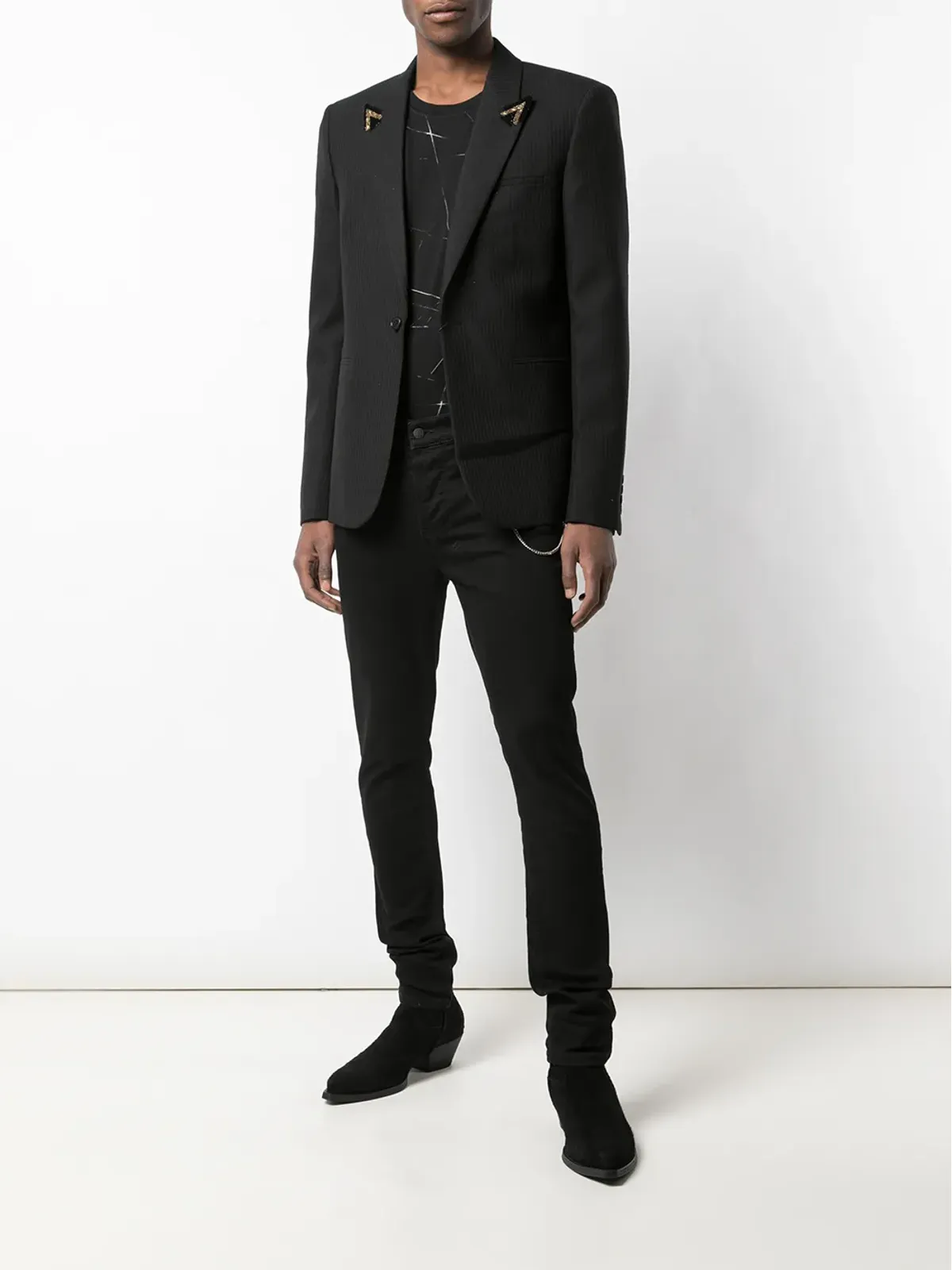 Saint Laurent ビーズ装飾フィットブレザー - 画像2