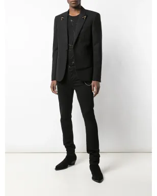 Saint Laurent ビーズ装飾フィットブレザー - サムネイル2
