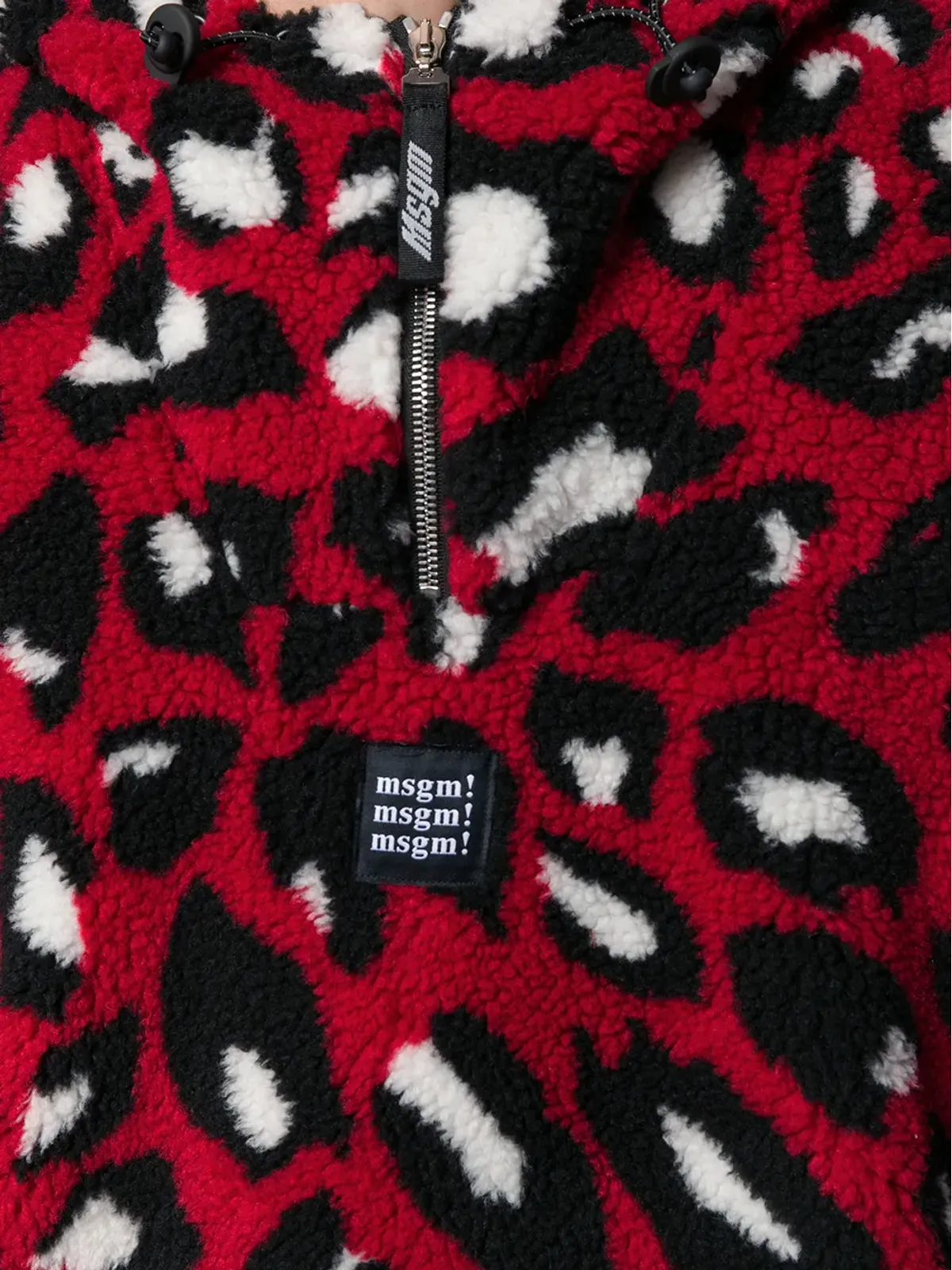 MSGM アニマルプリント シアーリングフード付きセーター - 画像5