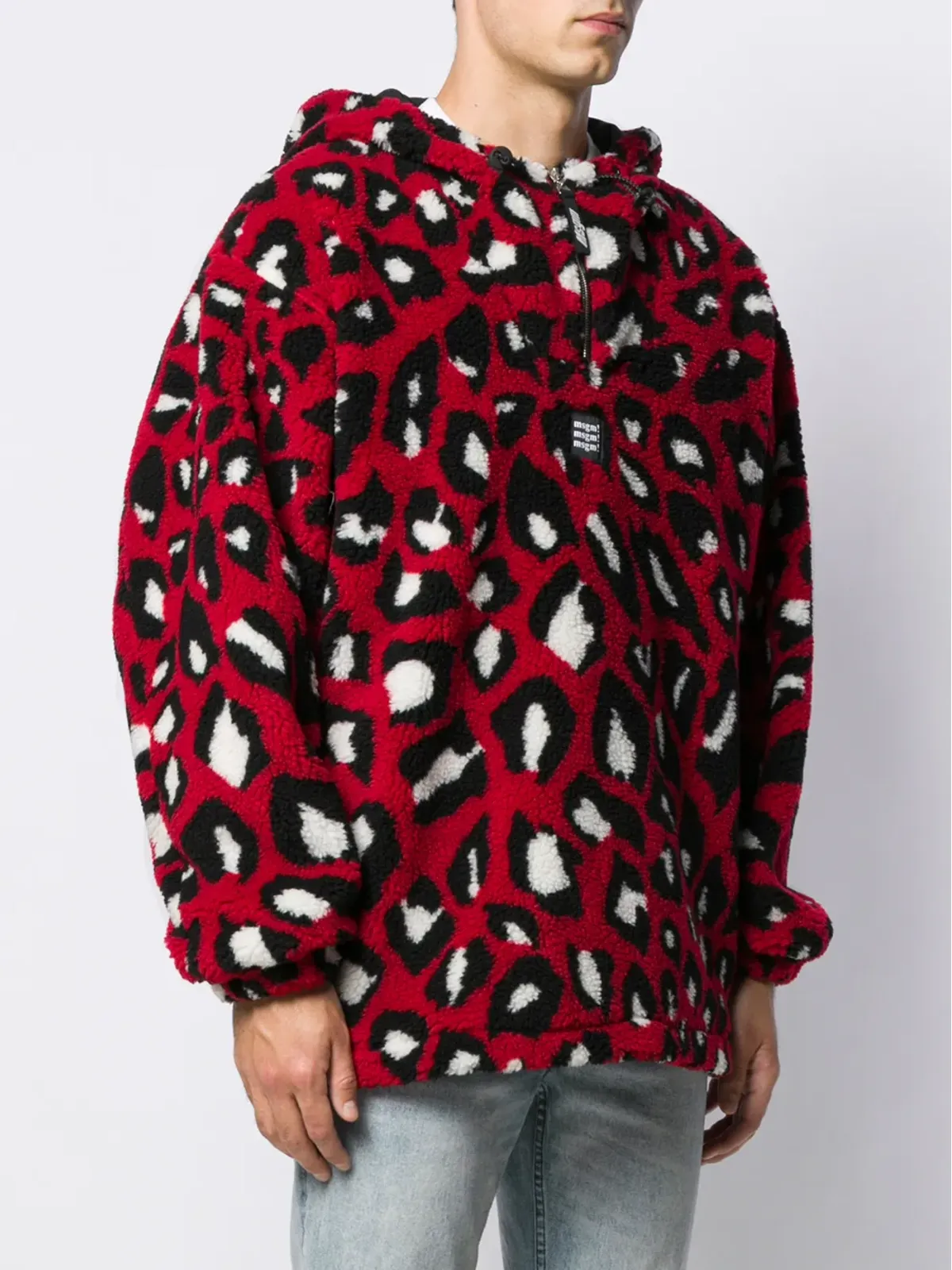 MSGM アニマルプリント シアーリングフード付きセーター - 画像3