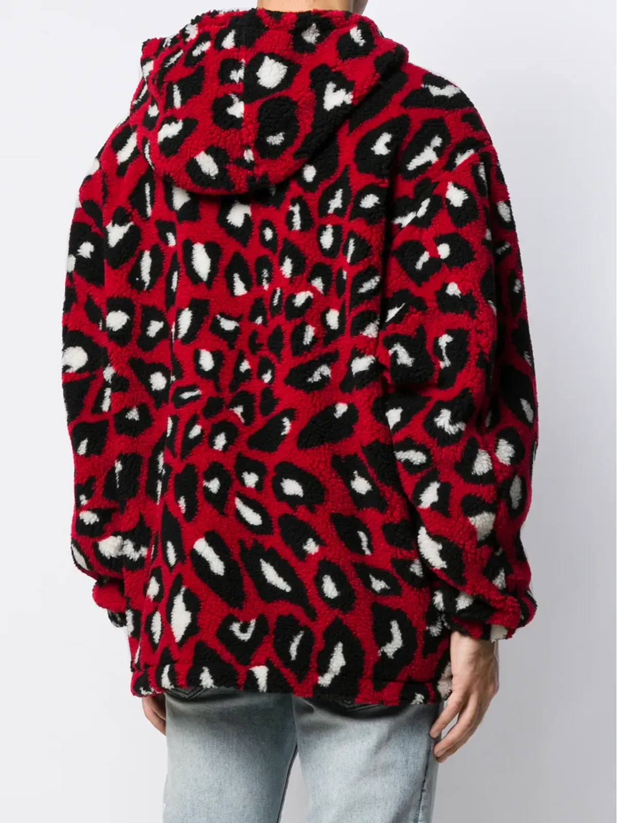 MSGM アニマルプリント シアーリングフード付きセーター - 画像4