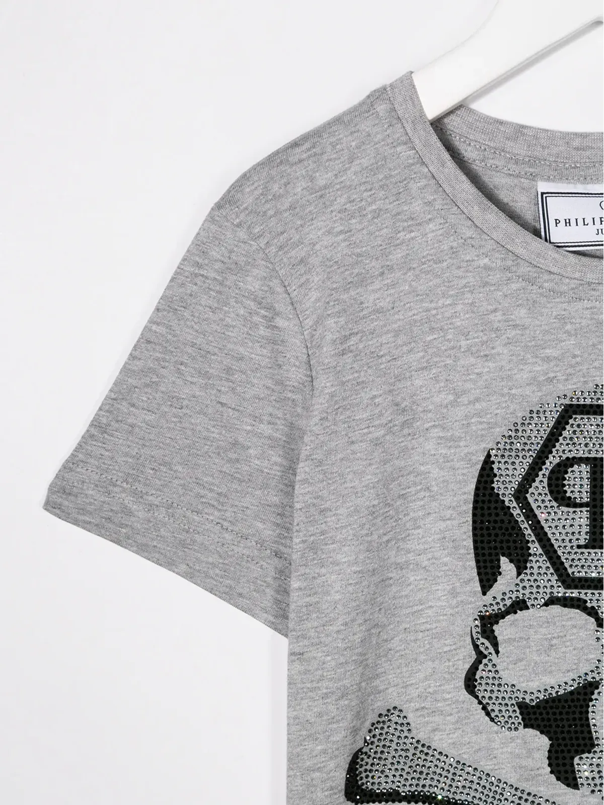 Philipp Plein Junior スカル＆クロスボーン クリスタル装飾Tシャツ - 画像3
