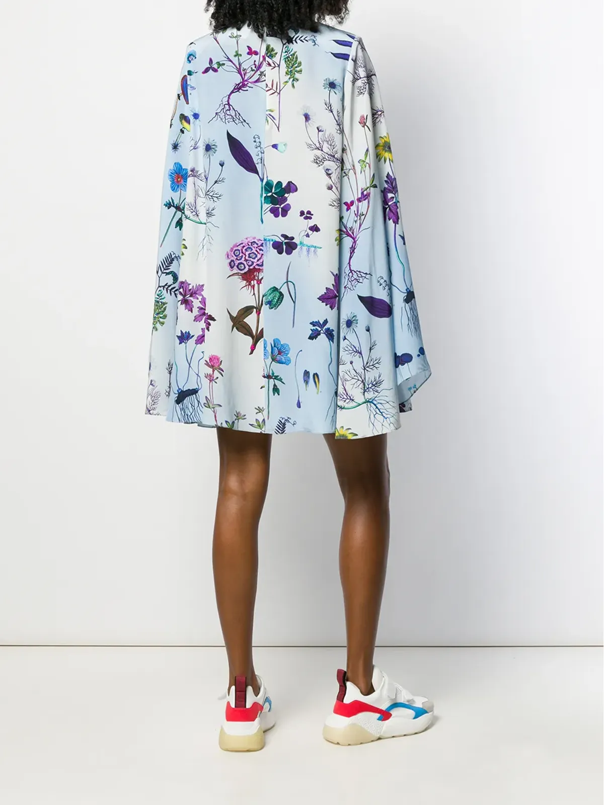 Stella McCartney フローラルプリント スモックドレス ブルー - 画像4
