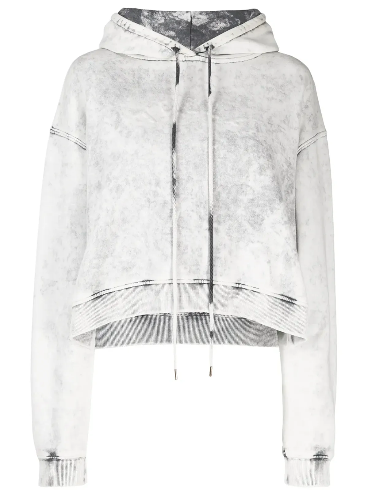 Stella McCartney クロップド アシッドウォッシュ フーディ - 画像1